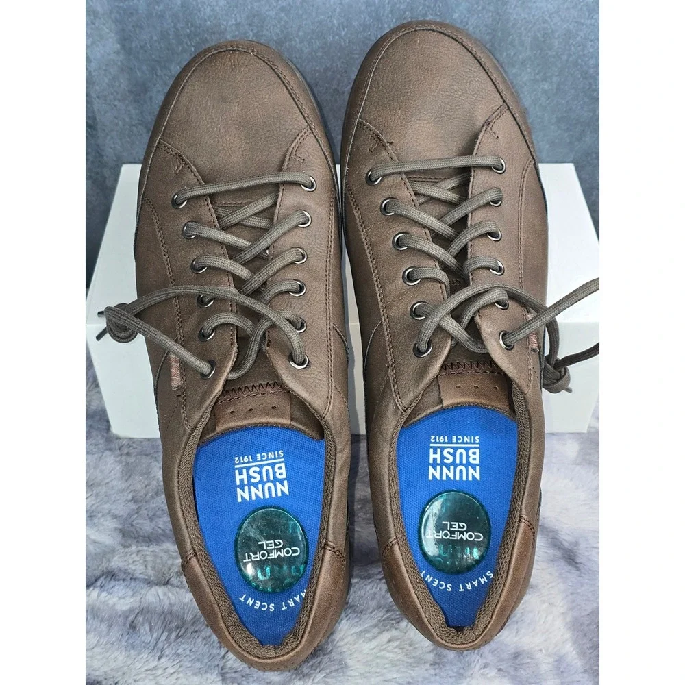 NWOT‎ Nunn Bush Kore City Walk Sneakers 84819-201 Brown Lace Up Mens 14